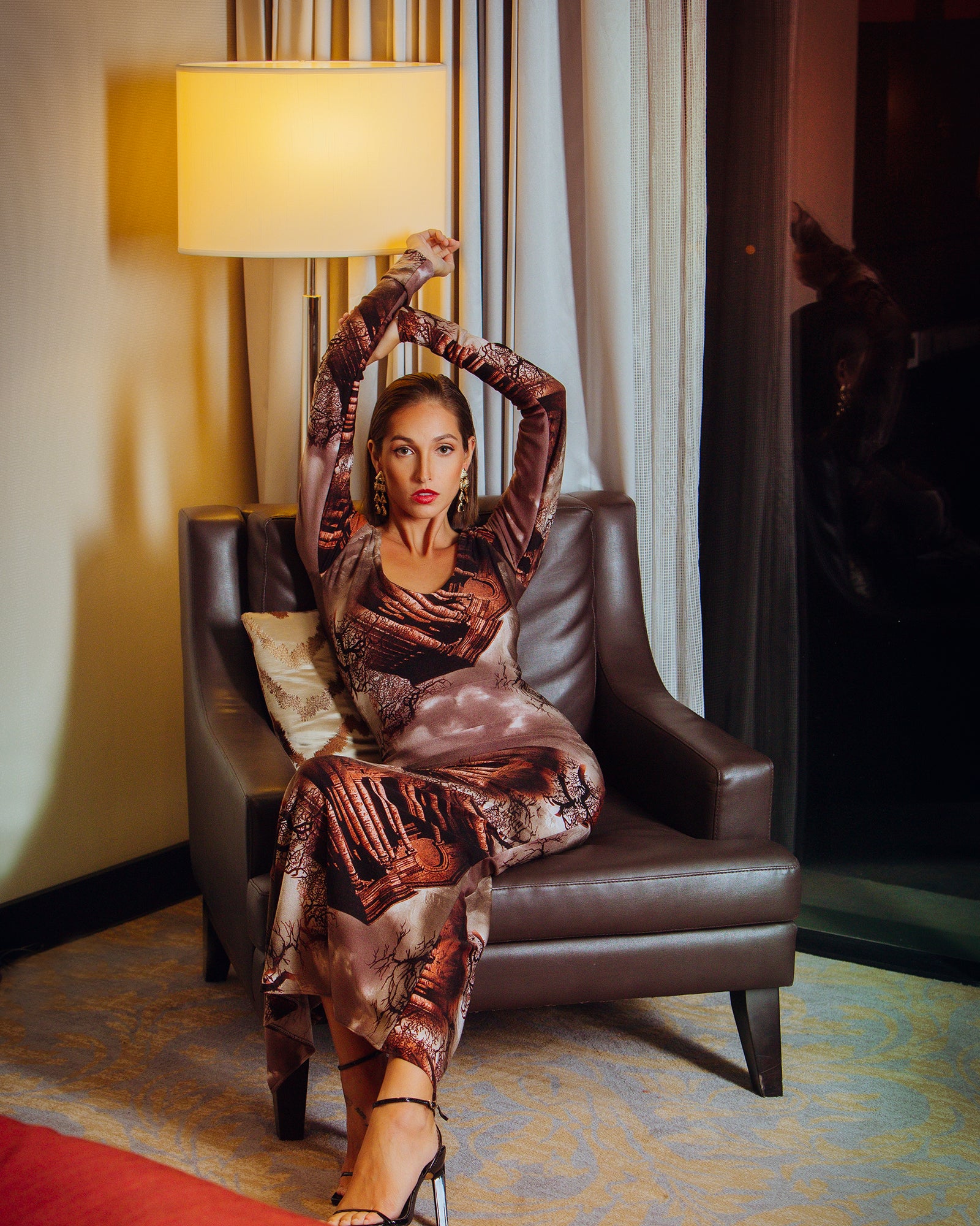 Floor length bodycon dress