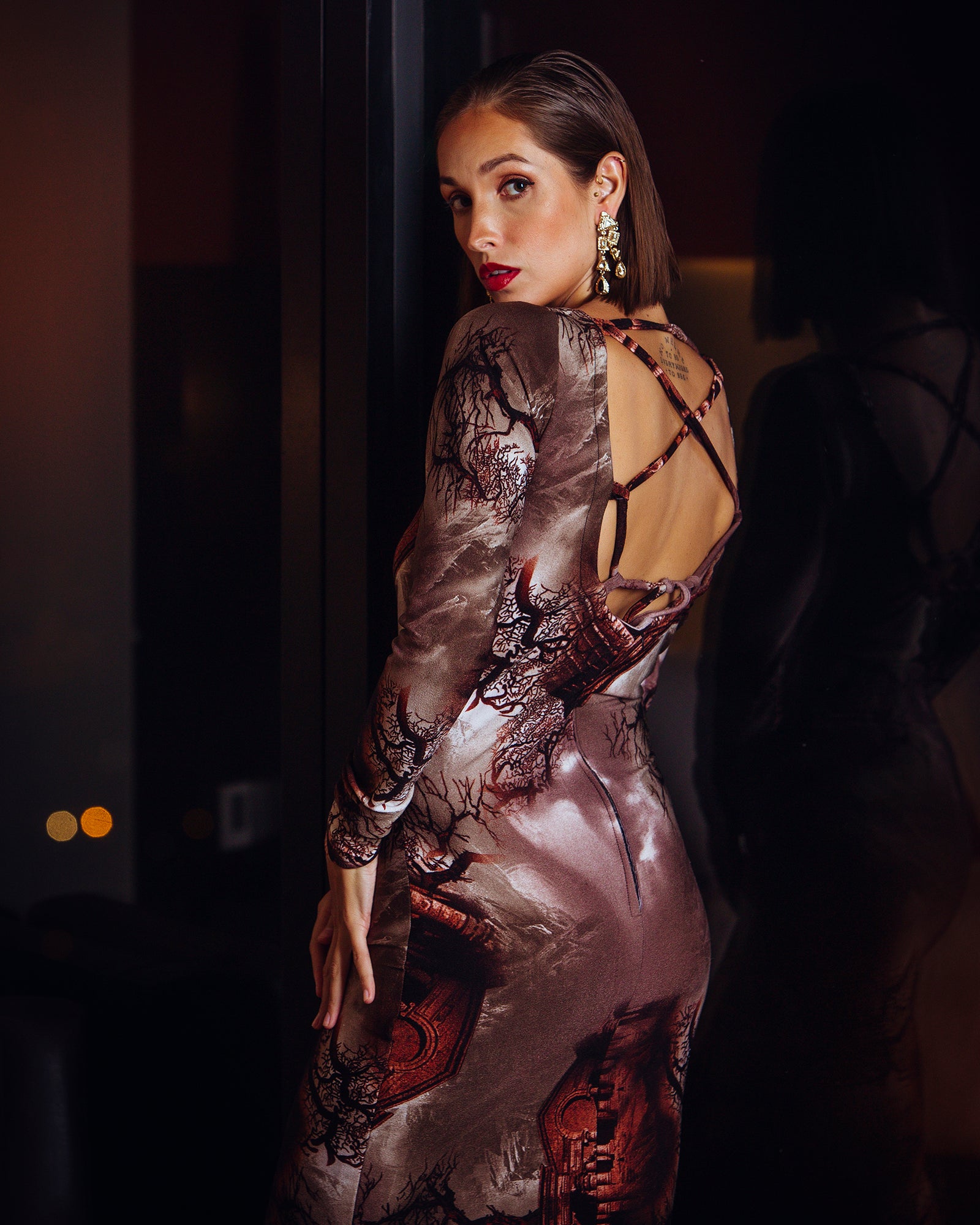 Floor length bodycon dress