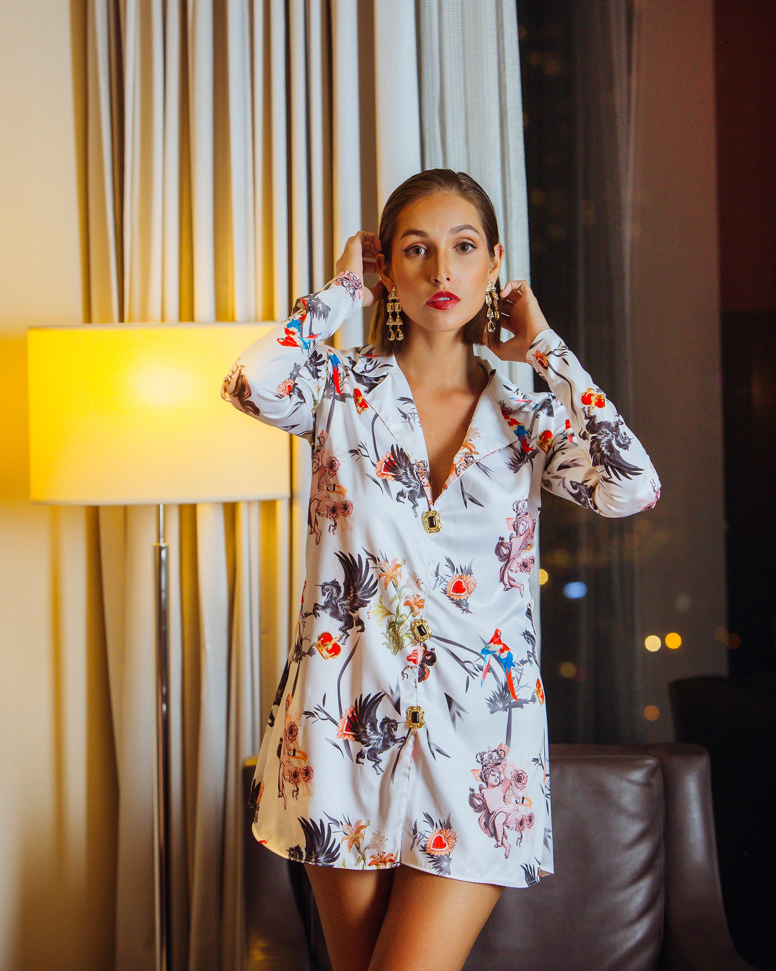 Blazer coat mini dress